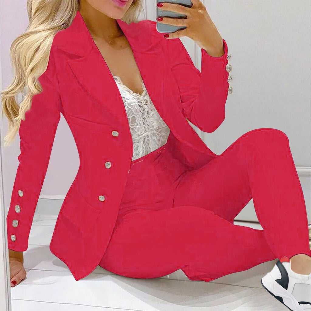Valenzora | Single-breasted suit trousers set