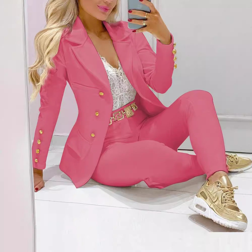 Valenzora | Single-breasted suit trousers set