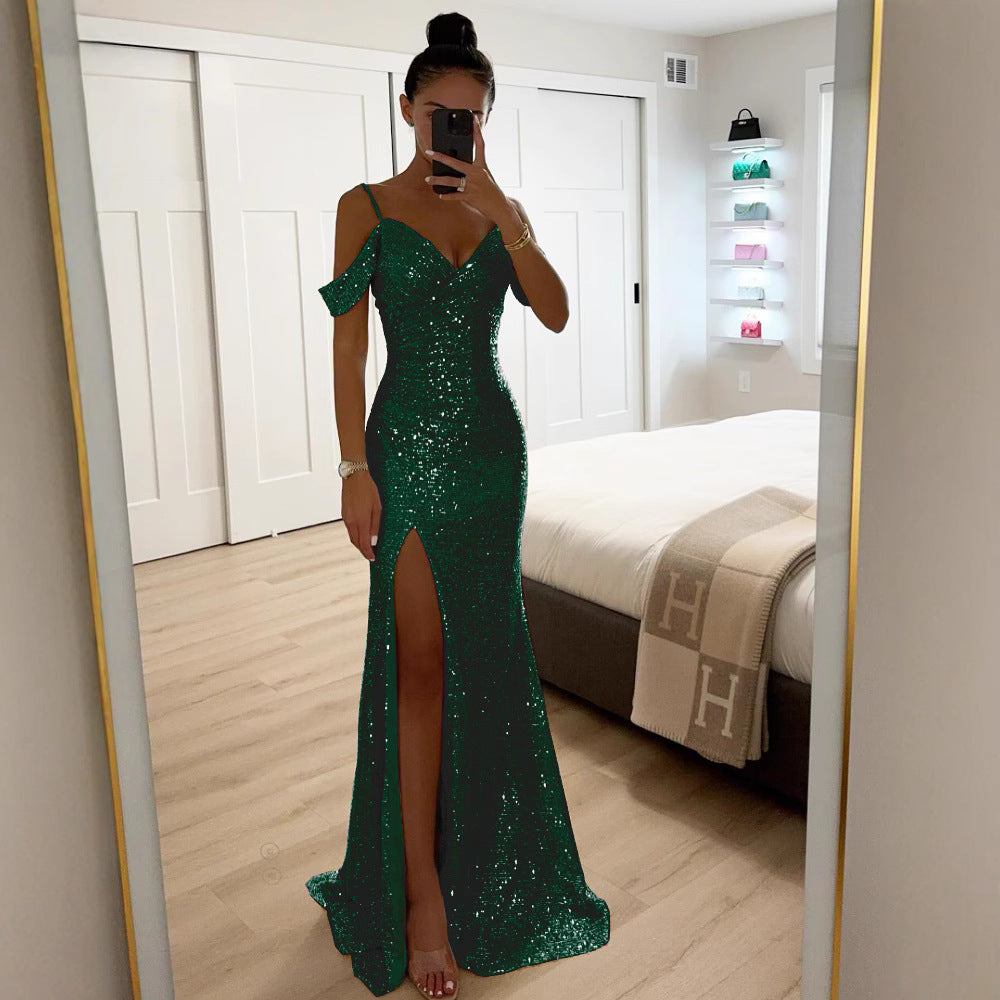 Valenzora | Elegantes Damenkleid mit Pailletten und Trägern