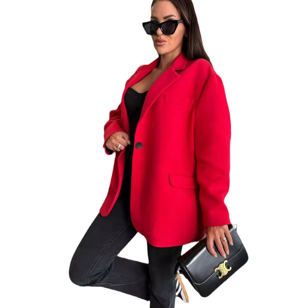 Oversized-Blazer für Damen mit klassischem Schnitt