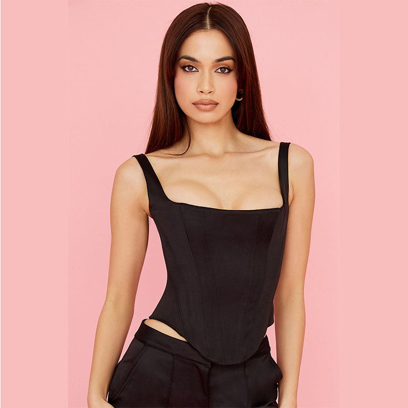 Valenzora | Fairy Pink Satin Longline Corset
