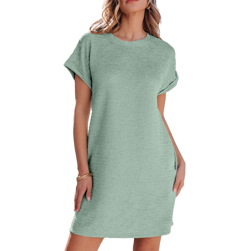 Damen-Freizeitkleid mit strukturierter Außenseite und praktischen Taschen, Größe S
