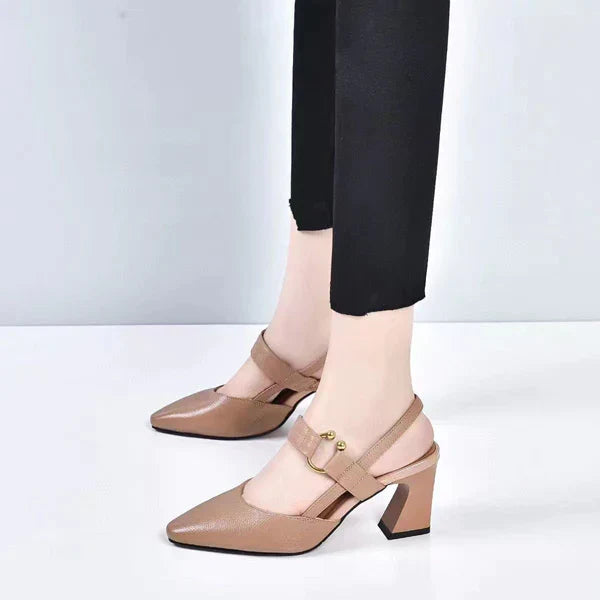 Valenzora - Orthopedic High Heel Sandals | Kitten Heel Strap Sandals