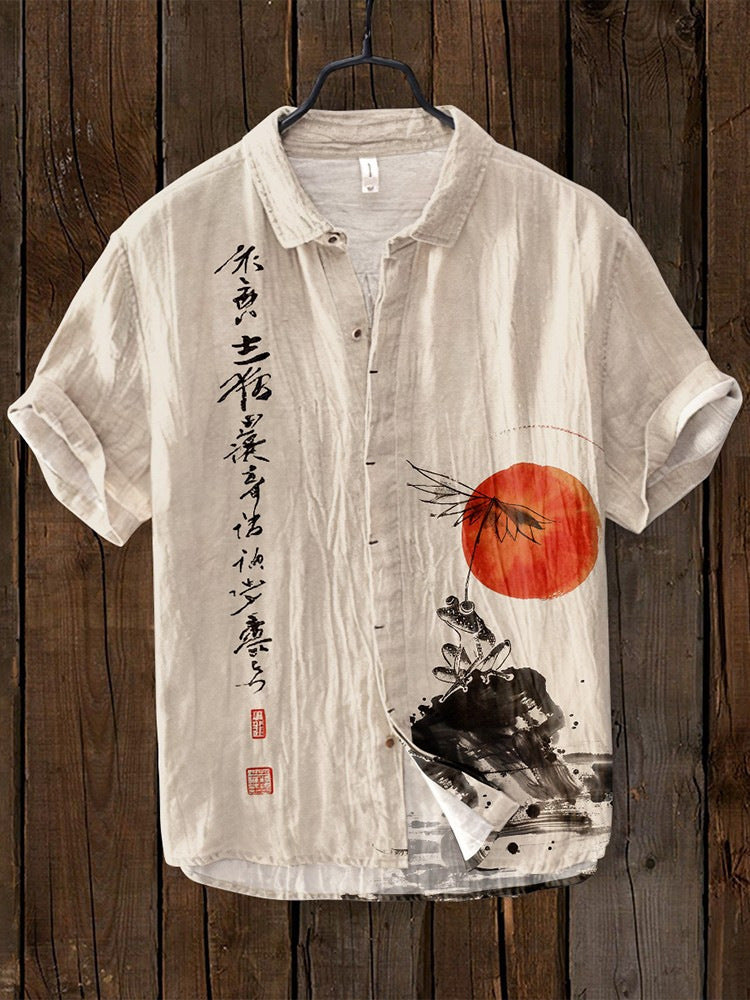 Valenzora | Japanisches Hemd aus Leinenmischung