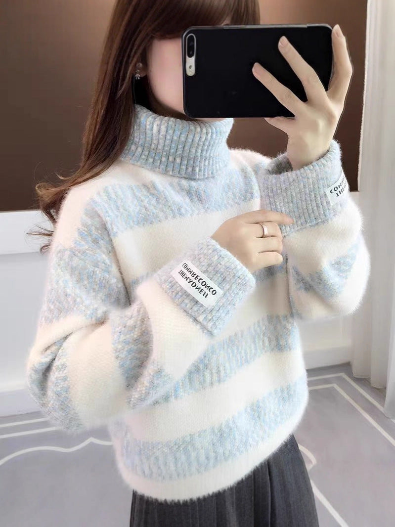 Valenzora | Gestreifter Rollkragenpullover für Damen