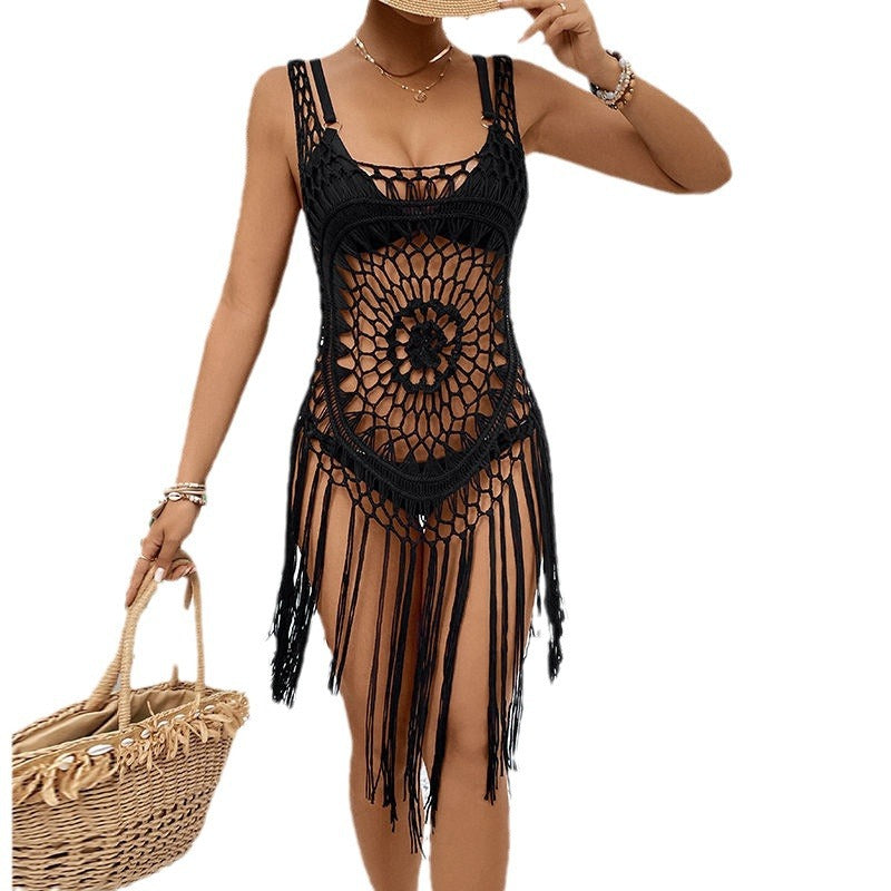 Damen Boho-Strandkleid aus Makramee Drune