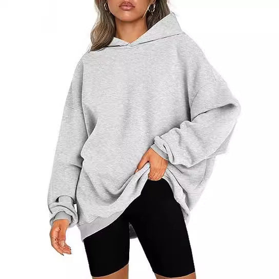 Women's oversized hoodie with side slits, size