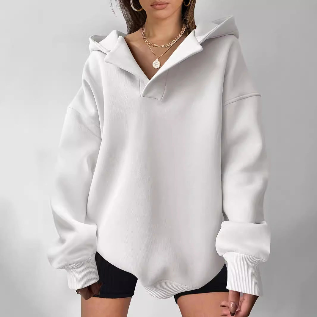 Oversized Hoodie für Damen mit modernem Kragen und lässiger Passform, Größe [size missing]