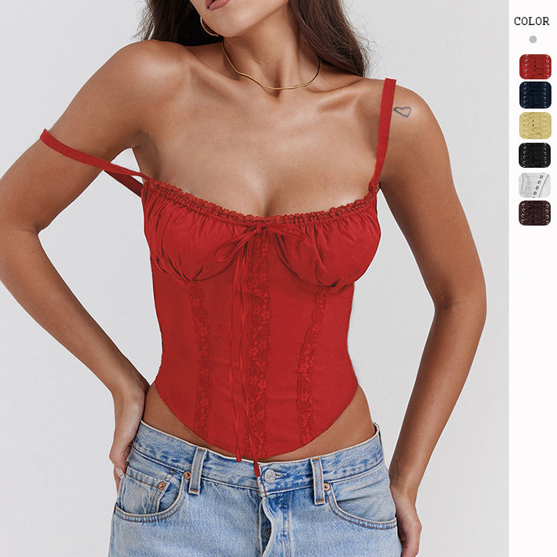 Women's corset top with adjustable straps and sophisticated details, size Valenzora