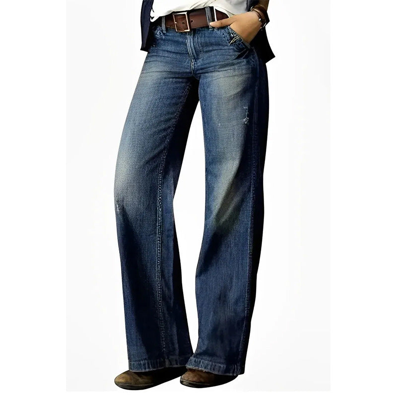 Valenzora | Retro lässige gerade weite Jeans