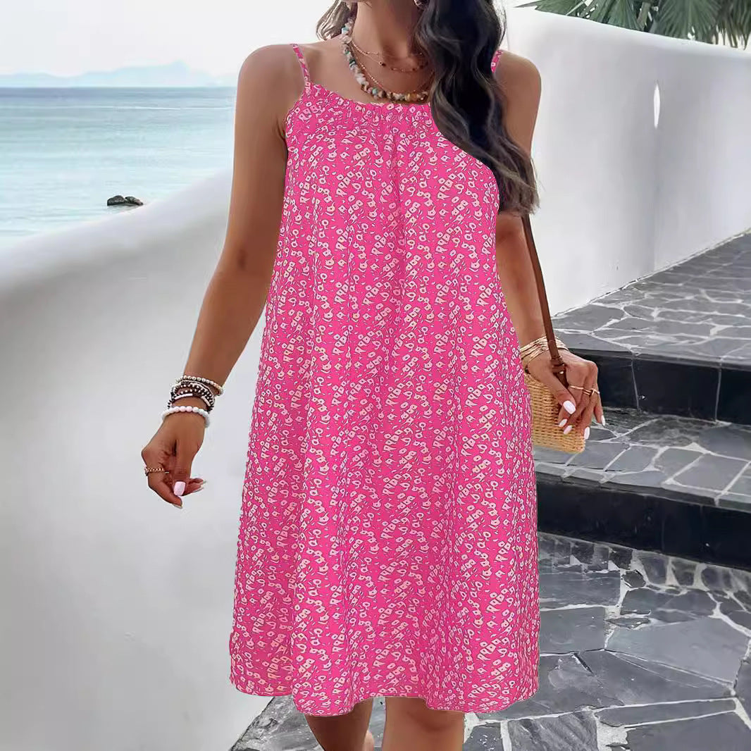 Damen-Sommerkleid aus atmungsaktiver Baumwolle mit Blumenmuster, Größe [Größe fehlt]