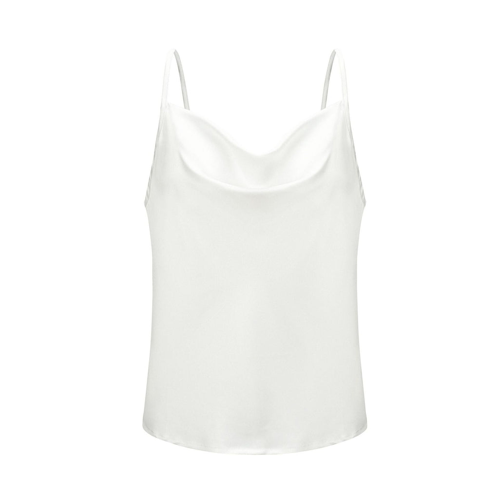 Damen-Satin-Top mit tiefem Ausschnitt und verstellbaren Trägern, Größe [Größe fehlt]