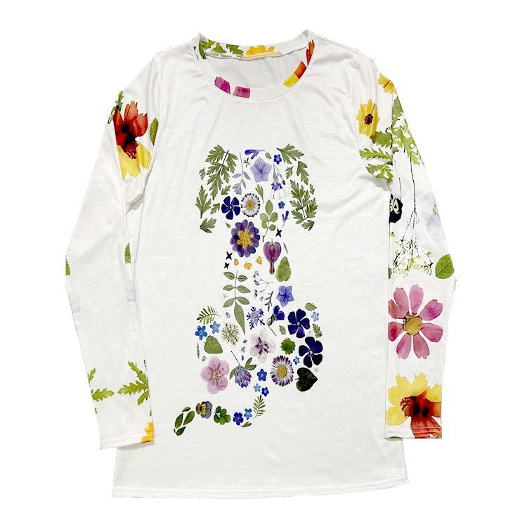 Valenzora | Floral round neck T-shirt