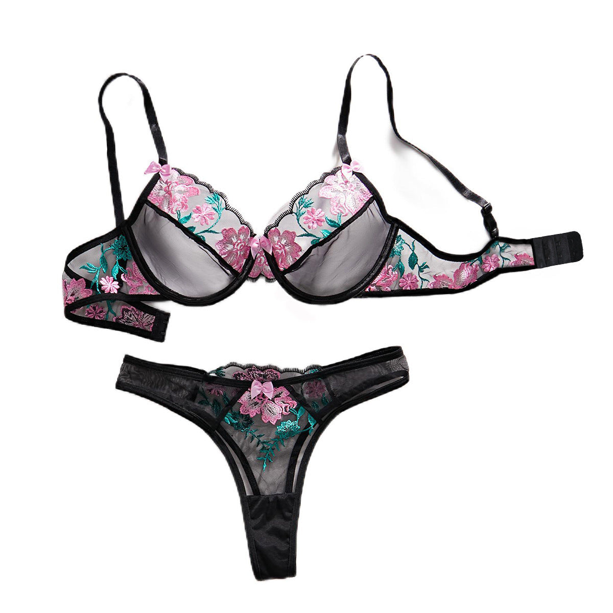 Valenzora underwear two-piece set with contrasting colors