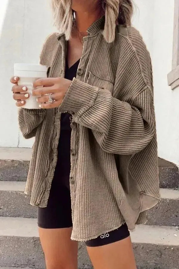 Valenzora | Women's irregular shirt jacket