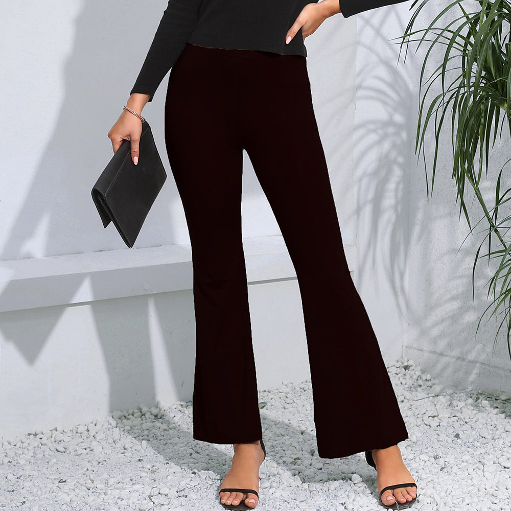 Valenzora | Damen Skinny-Hose mit Schlag in Knöchellänge