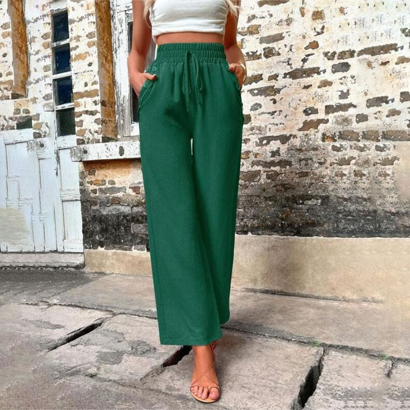 Valenzora | Colorful, airy summer trousers for women with wide legs