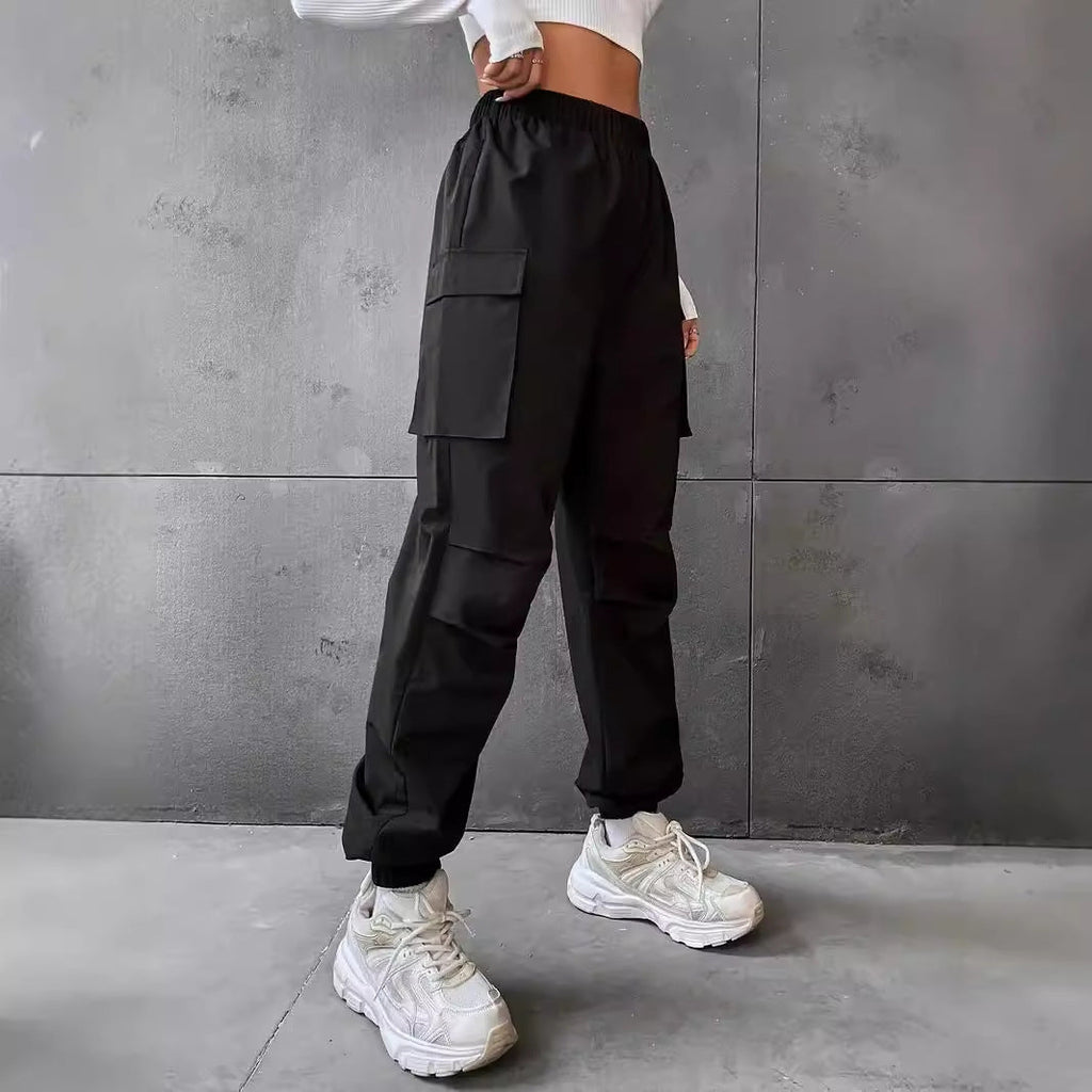 Damen-Cargohose mit elastischem Bund und praktischen Taschen, Größe S