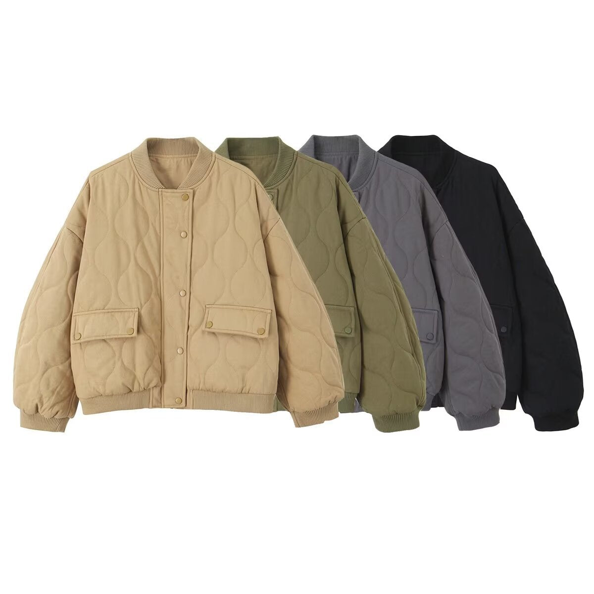 Valenzora | Gesteppte, Oversize Bomberjacke