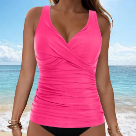 Valenzora | Tummy Control Hook Design Printed Tankini Set