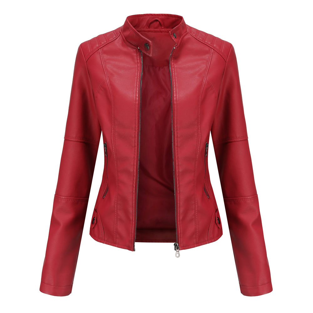 Valenzora - Women's simple faux leather jacket for an edgy look
