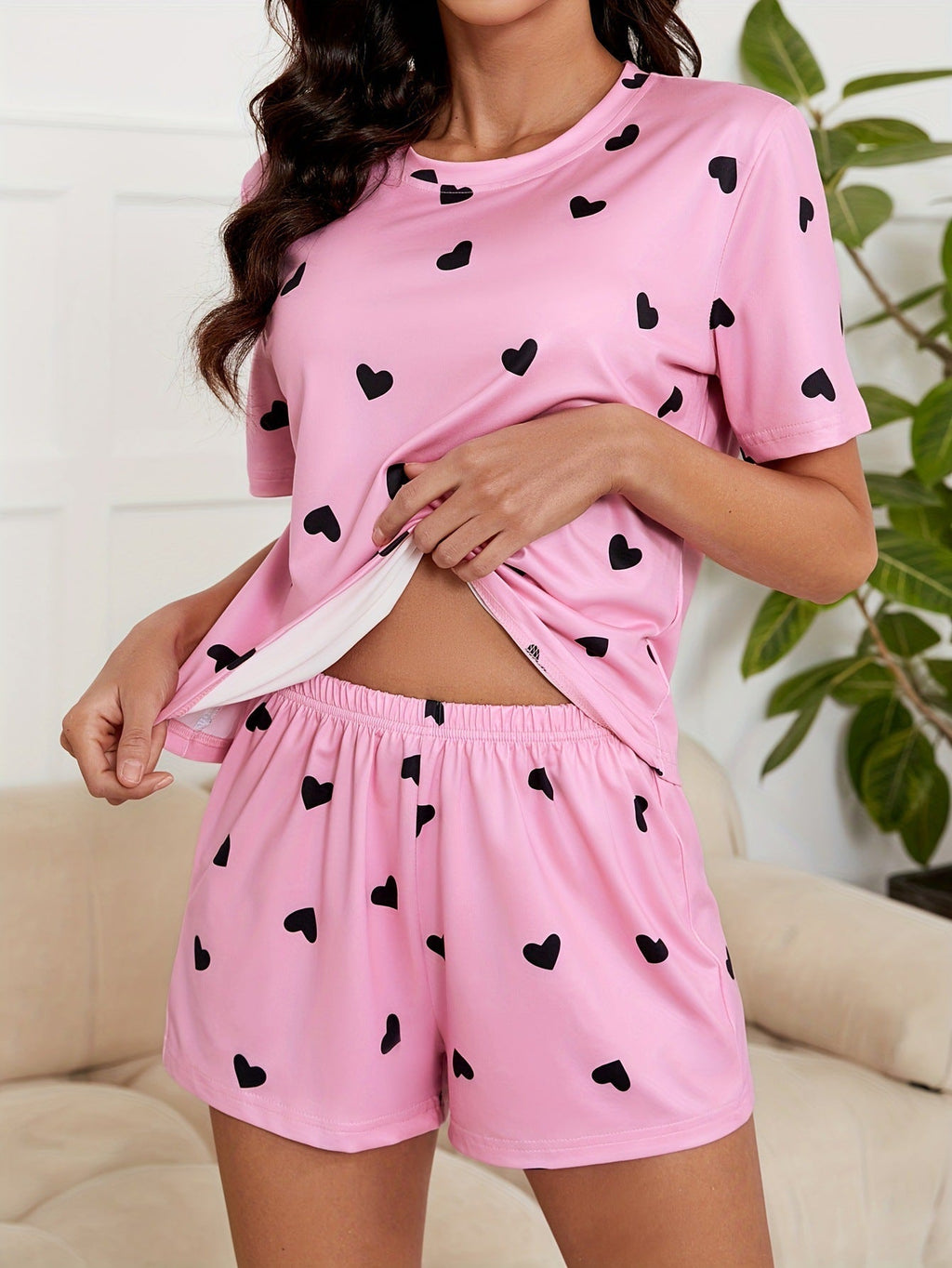 Valenzora | Soft short-sleeved shorts pajama set