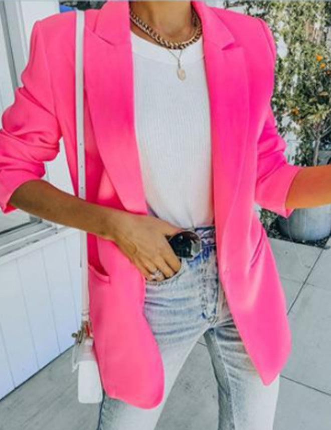 Eleganter Oversized-Blazer für Damen mit strukturiertem Schnitt und lässigen Details, Größe S