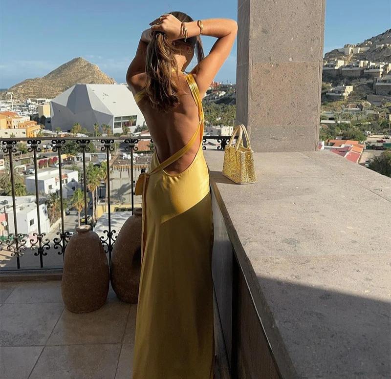 Valenzora | Shoulder Dress with Lace-Up Details for Women