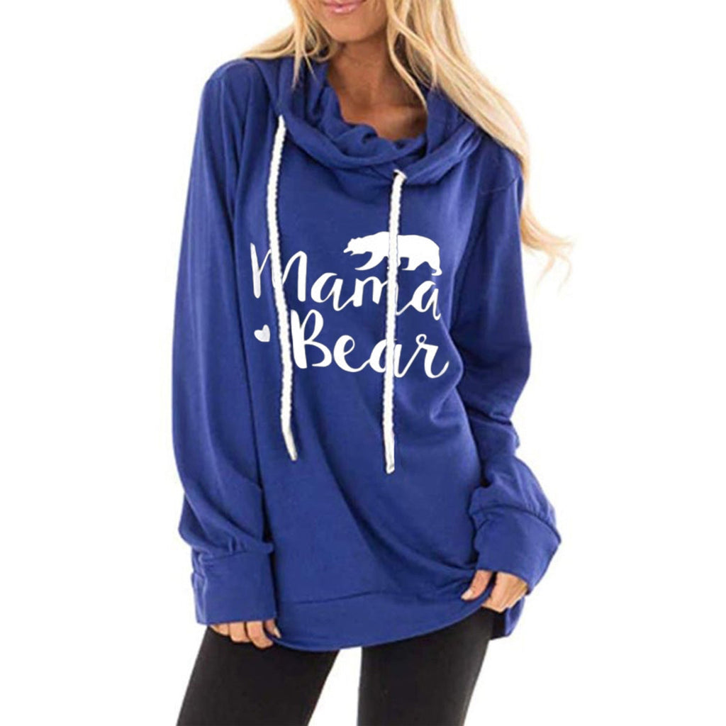 Lässiges Kapuzenshirt für Damen mit tiefem Ausschnitt und einzigartigem Print, Größe [size]