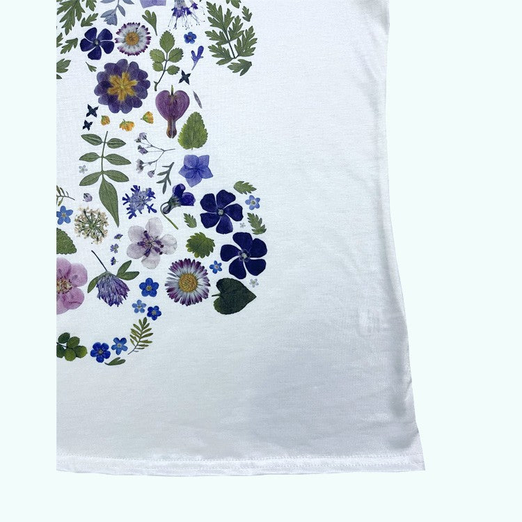 Valenzora | Floral round neck T-shirt