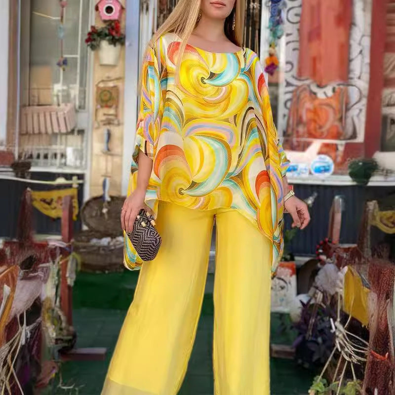 Valenzora | Colorful Chiffon Printed Set