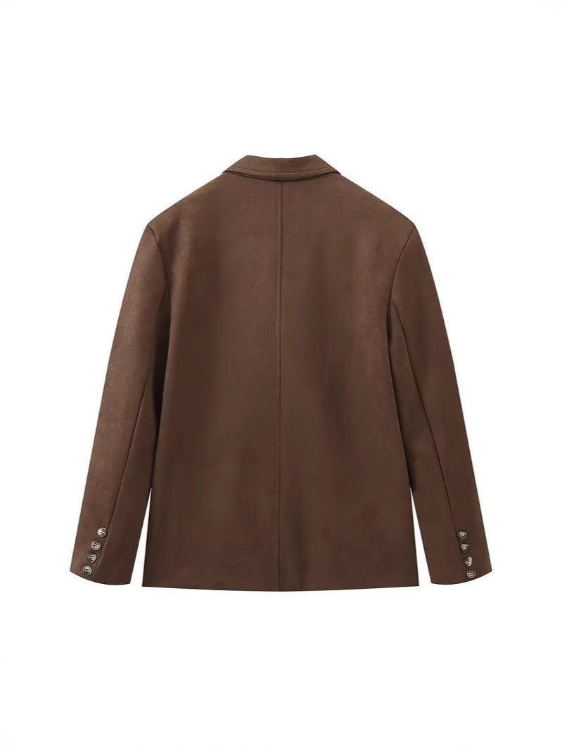 Damen Wildleder Blazer Jacke GRÖSSE