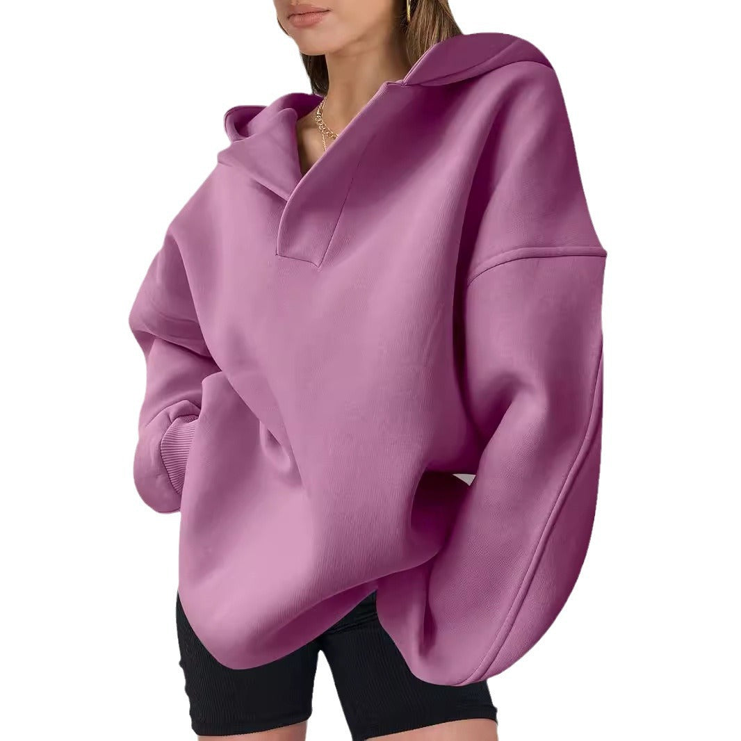 Damen Oversized Hoodie mit Kängurutasche, Größe