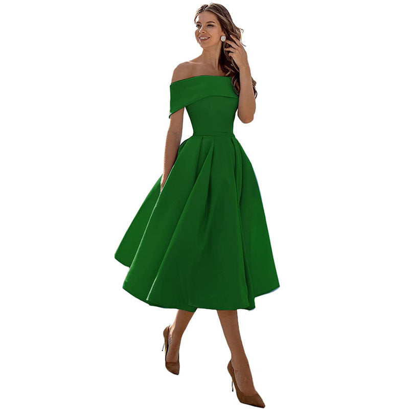 Valenzora | Casual Fashion Satin Cocktail Dress Strapless