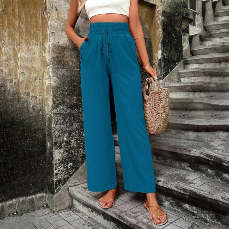 Valenzora | Colorful, airy summer trousers for women with wide legs