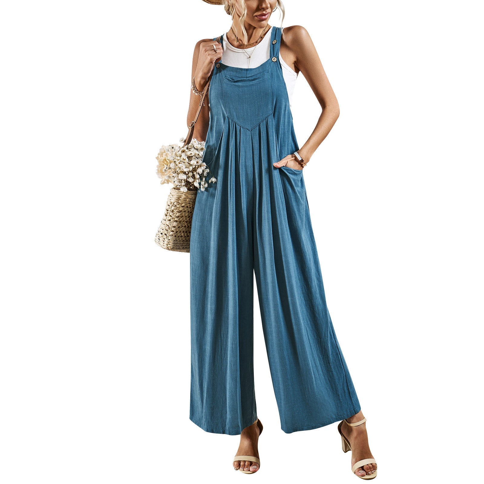 Valenzora | Loose-fitting leg-length jumpsuit