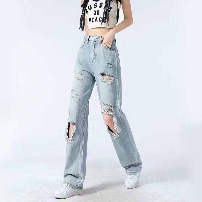 Valenzora Damenjeans mit gerissenem Saum