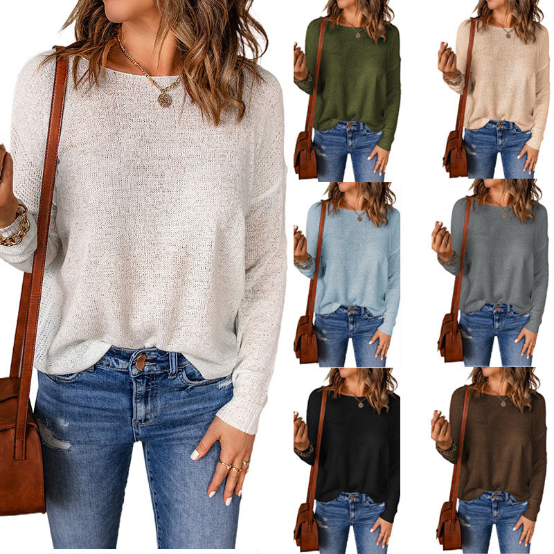 Damen Freizeit-Stricktop mit legerer Passform und feinem Rippenmuster, Größe S