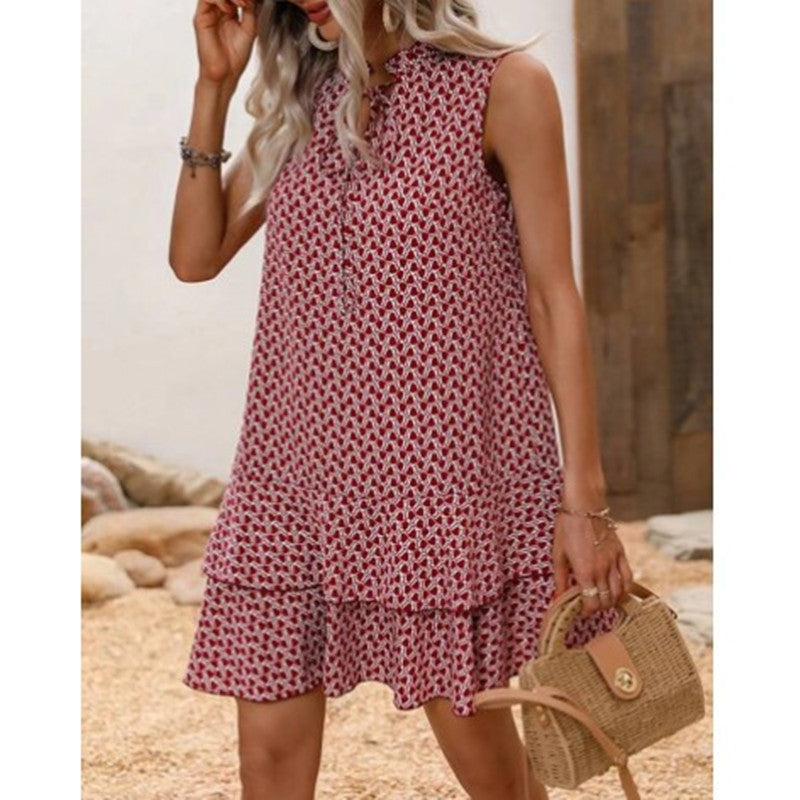 Valenzora | Boho Print Shift Midi Dress