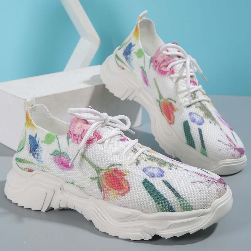 Valenzora | Wide Floral Pattern Sneakers for Women