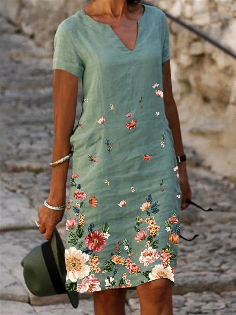 Valenzora | Elegantes Mini-Blumenkleid im Landhausstil