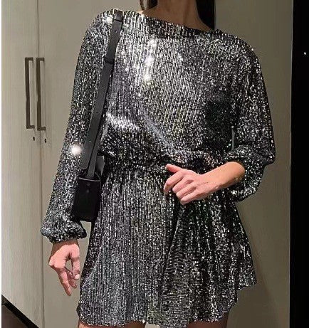 Valenzora | Partykleid mit Pailletten-Gürtel