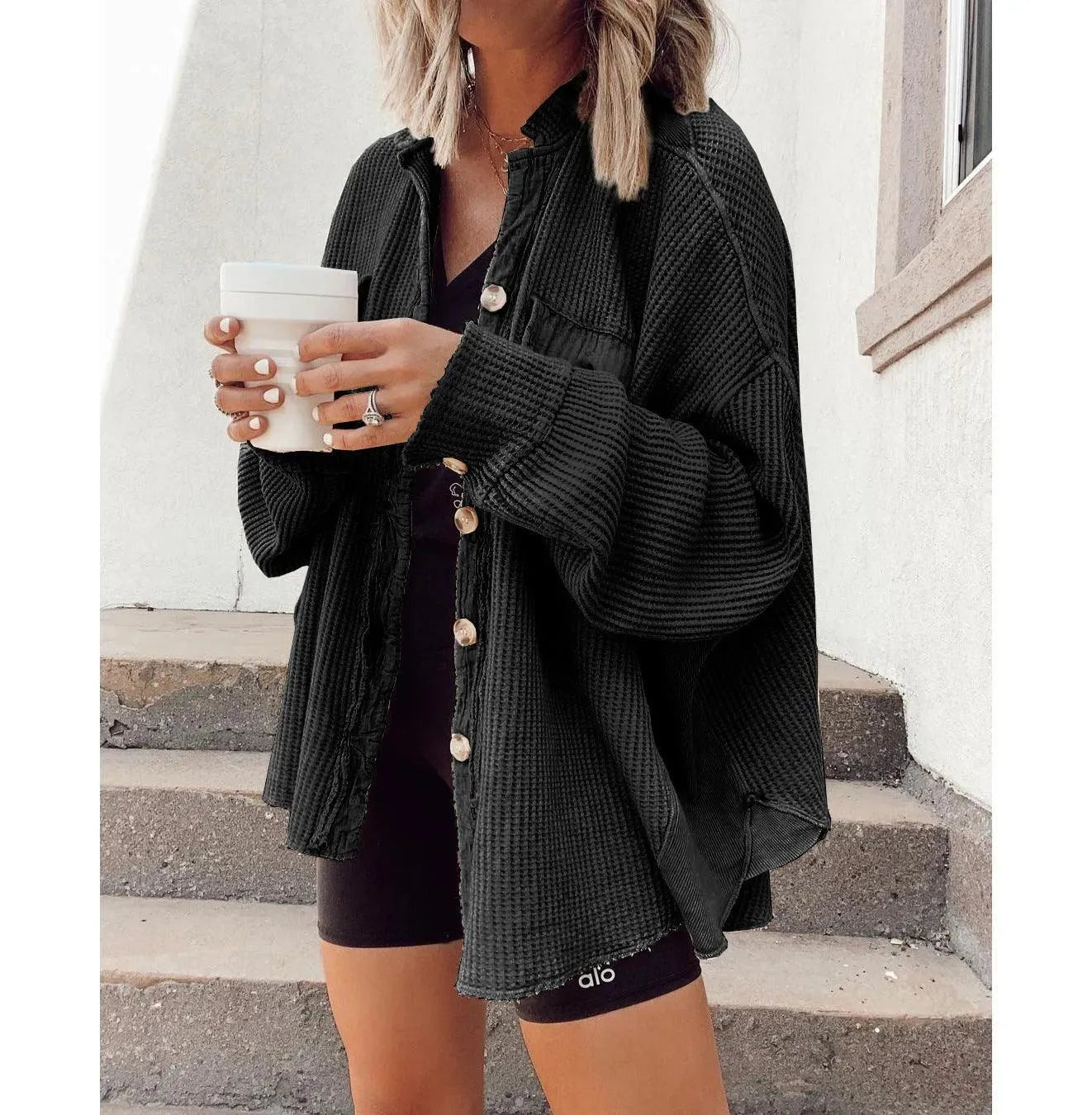 Valenzora | Women's irregular shirt jacket