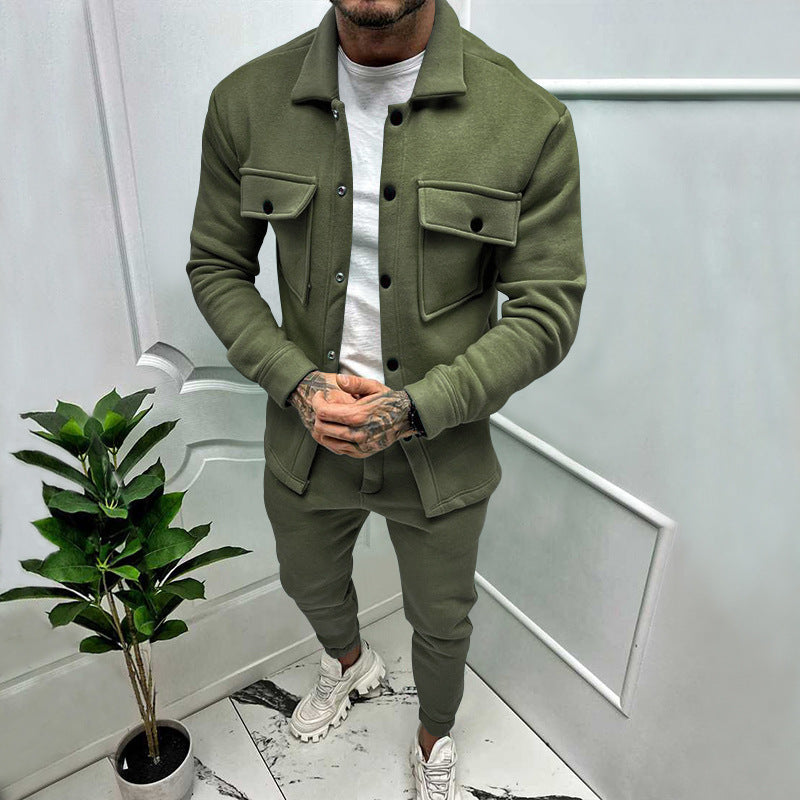 Valenzora | 2-Piece Suede Set Shirt and Trousers