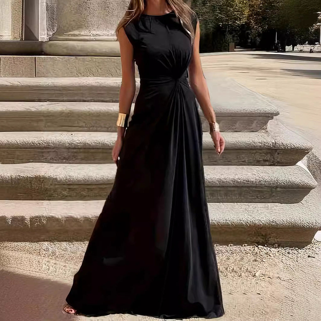 Elegantes Damenabendkleid mit schicken Falten und figurbetontem Schnitt, Größe [Größe fehlt]