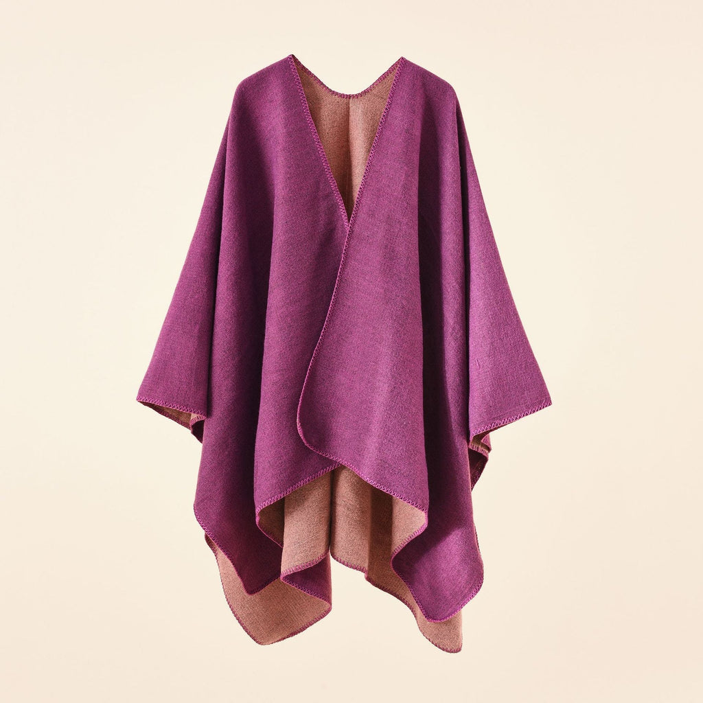 Damen Strickponcho mit asymmetrischem Schnitt und hohem Wärmerückhalt, Größe