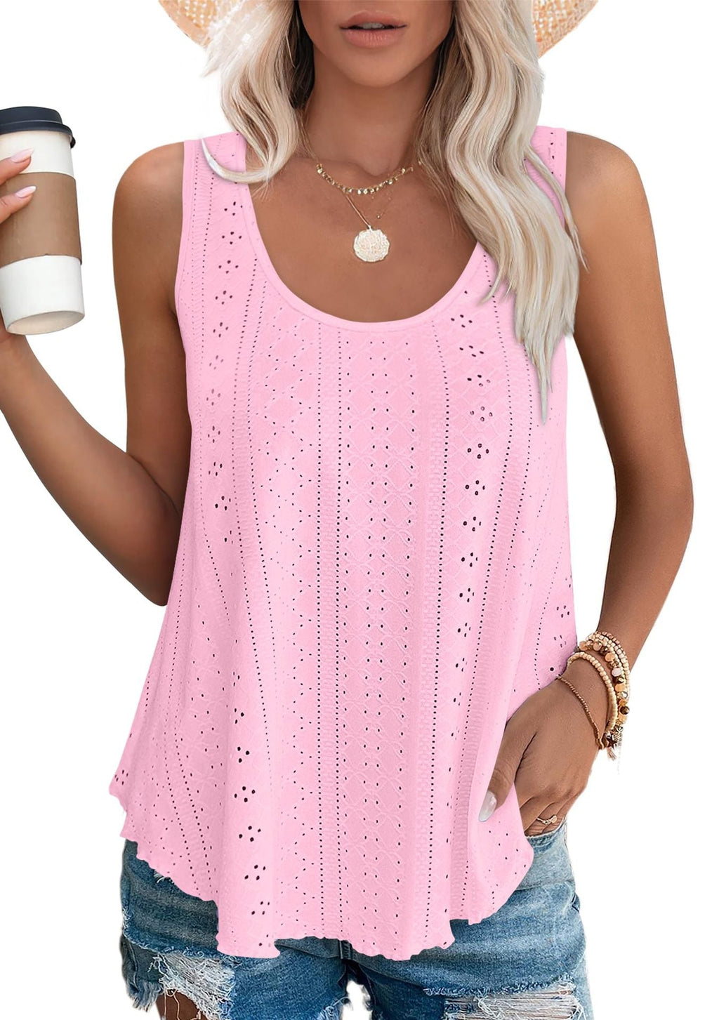 Valenzora | Rundhals, lockeres, ärmelloses Tanktop
