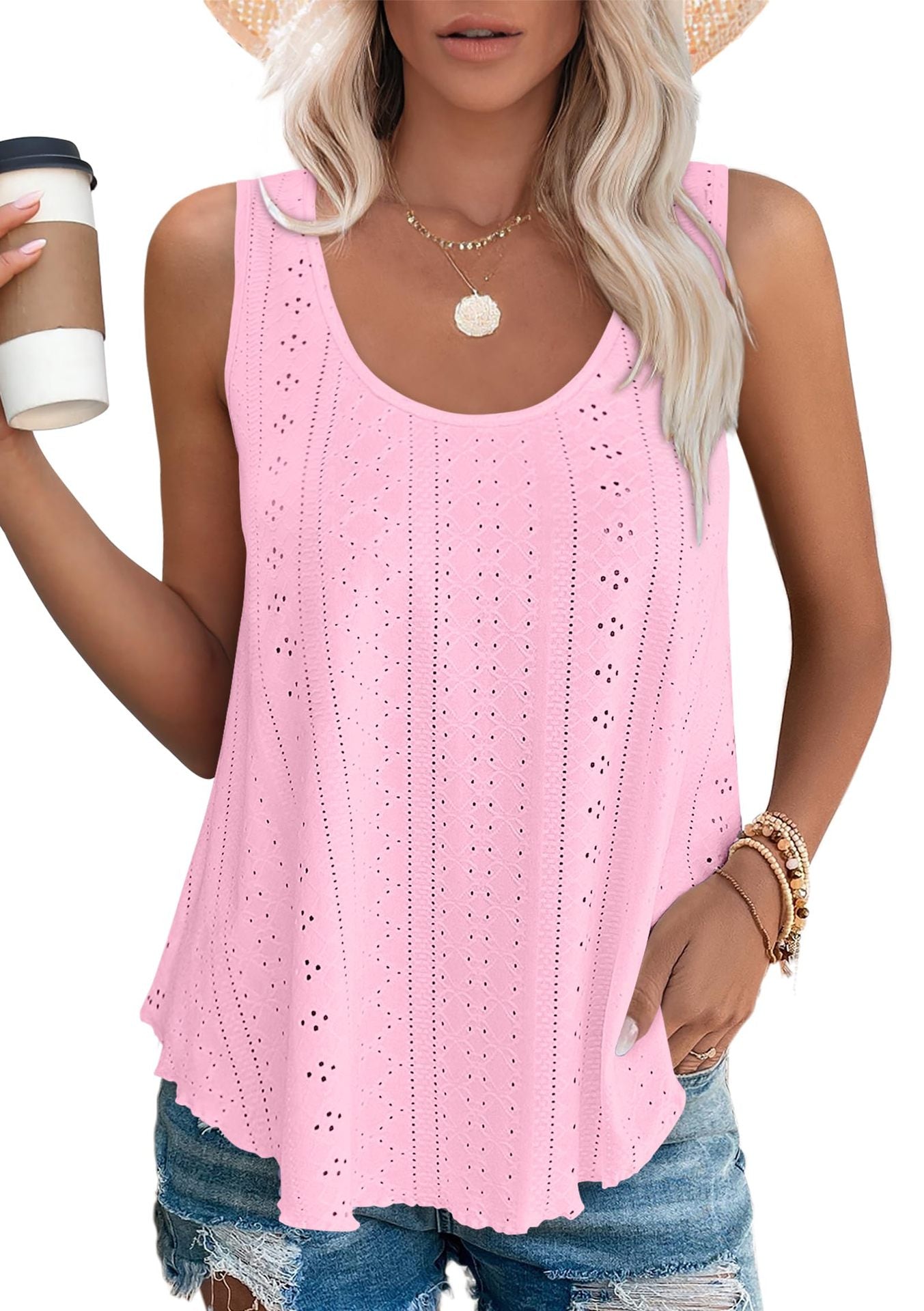 Valenzora | Rundhals, lockeres, ärmelloses Tanktop
