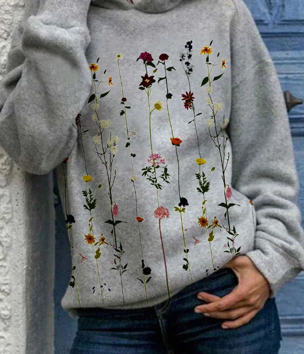 Valenzora – Kapuzenpullover für Damen mit Blumenmuster für einen legeren Stil