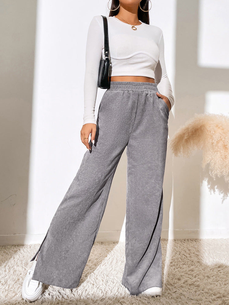Valenzora with high waist and corduroy fabric